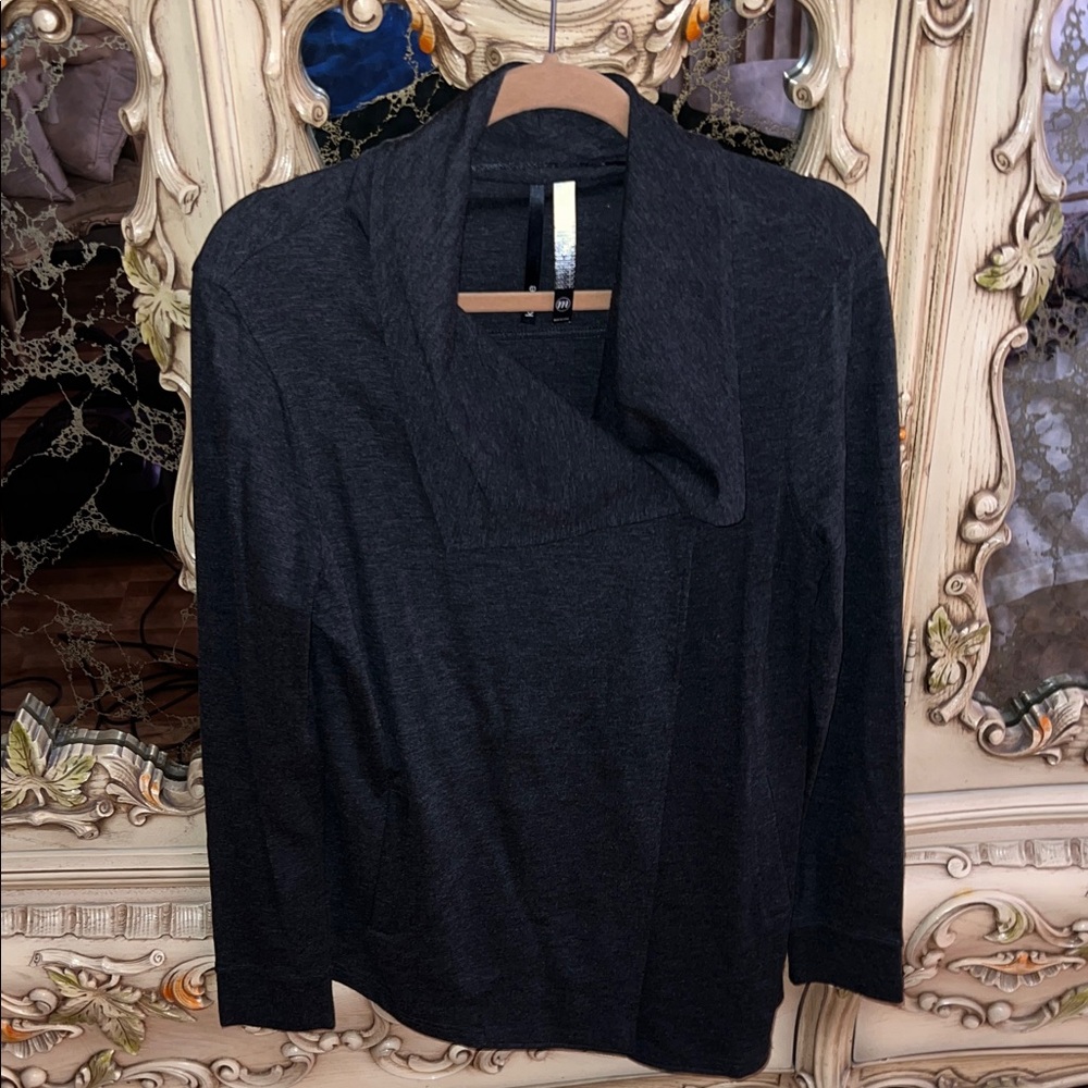 Kensie Charcoal Draped Cardigan